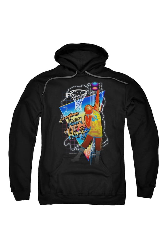 Teen Wolf Electric Wolf Adult Pullover Hoodie Sweatshirt Black