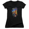 thumbnail image 1 of Teen Wolf Electric Wolf Junior Women's V-Neck T-Shirt Black, 1 of 1