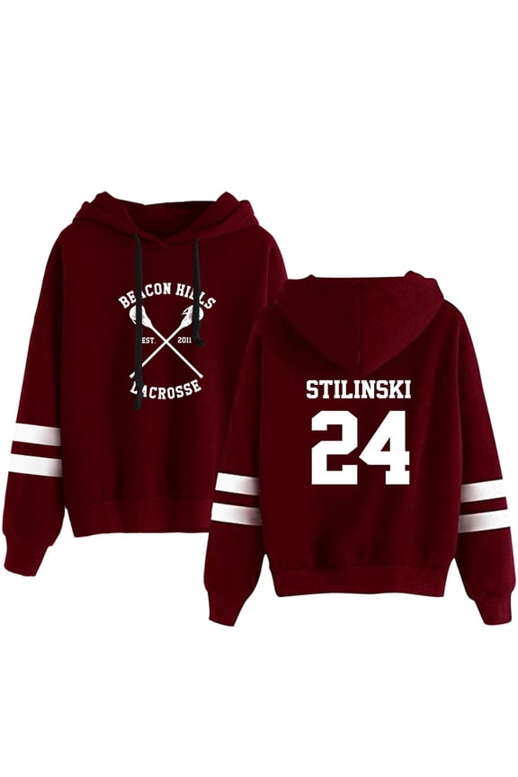 Teen Wolf Hoodie Neutral Long Sleeve Hoodie Stilinski Printed Logo Casual Hoodie Sweatshirt