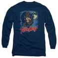 thumbnail image 1 of Teen Wolf Moon Wolf Long Sleeve Adult 18/1 T-Shirt Navy, 1 of 1