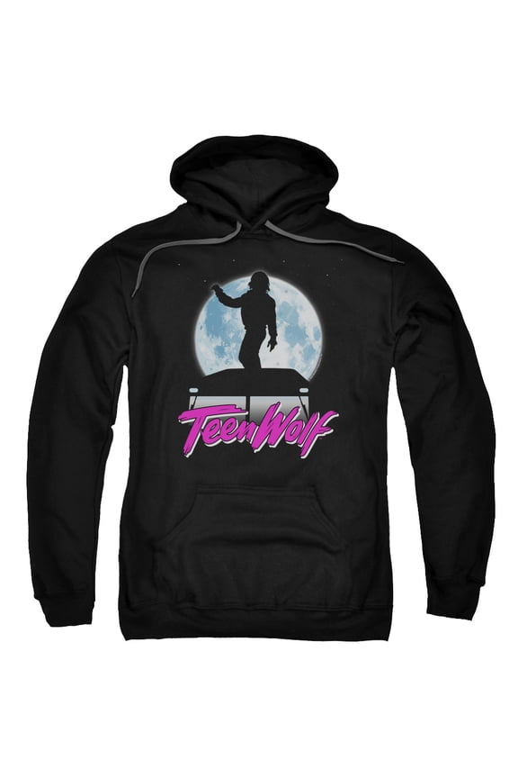 Teen Wolf Moonlight Surf Adult Pullover Hoodie Sweatshirt Black