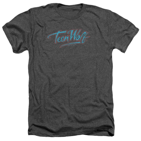 Teen Wolf - Neon Logo - Heather Short Sleeve Shirt - Large