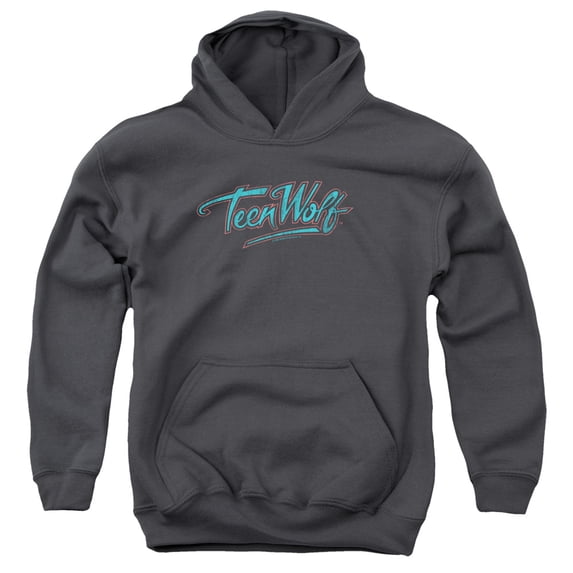 Teen Wolf - Neon Logo - Youth Hooded Sweatshirt - Large