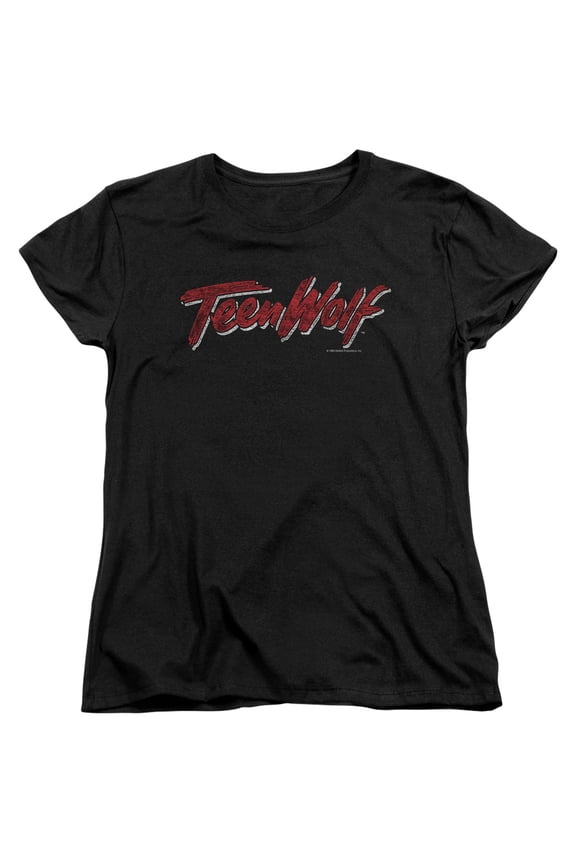 Teen Wolf Scrawl Logo Women's T-Shirt Black