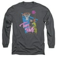 thumbnail image 1 of Teen Wolf Slam Dunk Long Sleeve Adult 18/1 T-Shirt Charcoal, 1 of 1