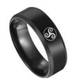 thumbnail image 1 of Teen Wolf TV Series Logo Black Stainless Steel Band Ring Size 11, 1 of 1