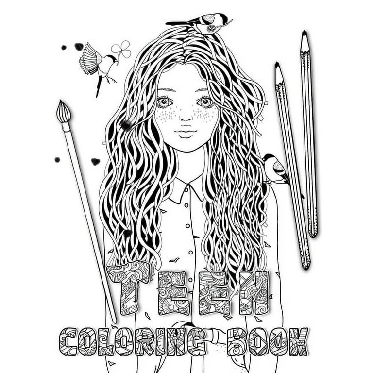 Teen Coloring Books For Girls: Vol 2: Detailed Drawings for Older Girls &  Teenagers; Fun Creative Arts & Craft Teen Activity, Zendoodle, Relaxing