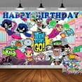 thumbnail image 1 of Teen titans go Backdrop Banner Party Supplies Poster Movie Theme Background for Photography Birthday Decorations, 1 of 4