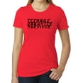 thumbnail image 1 of Teenage Daughter Survivor, Funny Graphic T-shirts, Cute mom shirts - Heather Red MH200WMOM S26 XL, 1 of 2