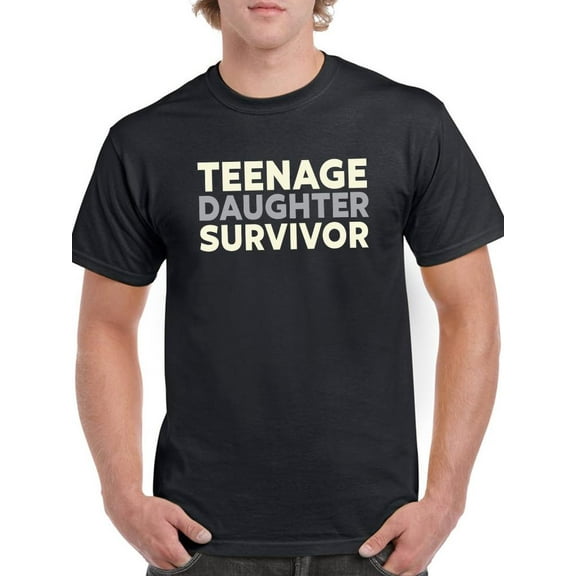 Teenage Daughter Survivor T-Shirt Men -Smartprints Designs, Male Large