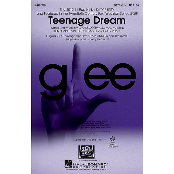 Teenage Dream ShowTrax CD Pop Choral Series