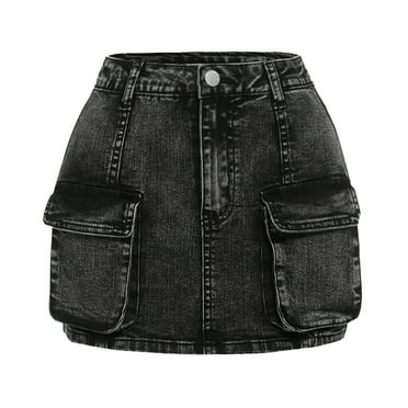 Teenage Girl's Flip Front Pocket Denim Skirt