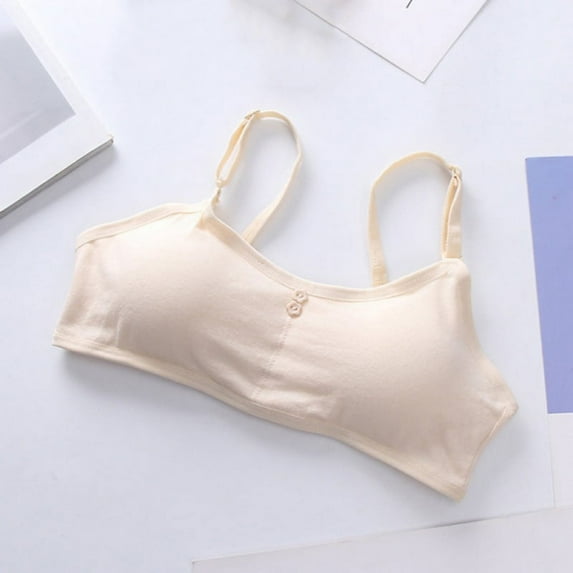 Teenage Girls Underwear Training Bra Kids Wireless Bra For Teens in Puberty 8-16T