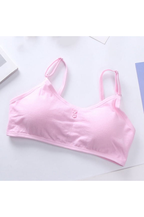 Teenage Girls Underwear Training Bra Kids Wireless Bra For Teens in Puberty 8-16T