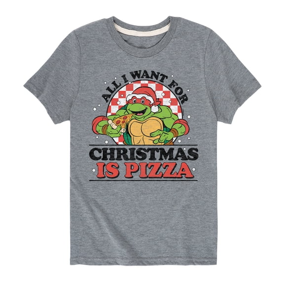 Teenage Muntant Ninja Turtle - All I Want For Christmas  - Toddler And Youth Short Sleeve Graphic T-Shirt