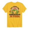 thumbnail image 1 of Teenage Muntant Ninja Turtle - All I Want For Christmas  - Toddler And Youth Short Sleeve Graphic T-Shirt, 1 of 5