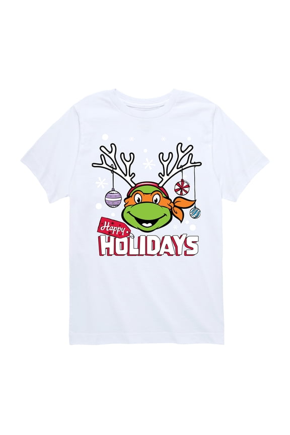 Teenage Muntant Ninja Turtle - Happy Holidays - Toddler And Youth Short Sleeve Graphic T-Shirt