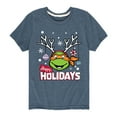 thumbnail image 1 of Teenage Muntant Ninja Turtle - Happy Holidays - Toddler And Youth Short Sleeve Graphic T-Shirt, 1 of 5