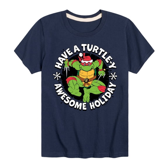 Teenage Muntant Ninja Turtle - Have A Turtley Awesome Holiday - Toddler And Youth Short Sleeve Graphic T-Shirt