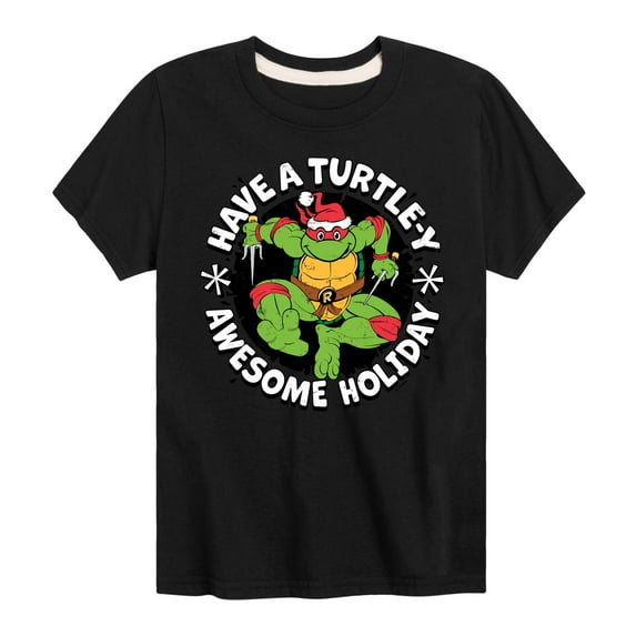 Teenage Muntant Ninja Turtle - Have A Turtley Awesome Holiday - Toddler And Youth Short Sleeve Graphic T-Shirt