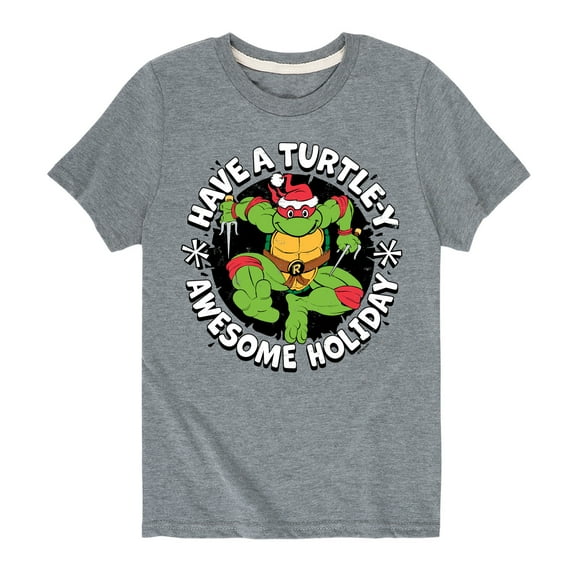 Teenage Muntant Ninja Turtle - Have A Turtley Awesome Holiday - Toddler And Youth Short Sleeve Graphic T-Shirt