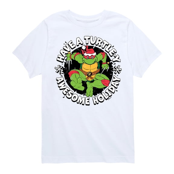 Teenage Muntant Ninja Turtles - Have A Turtley Awesome Holiday - Toddler And Youth Short Sleeve Graphic T-Shirt