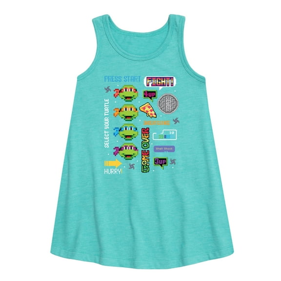Teenage Muntant Ninja Turtle - Icon Cluster - Toddler and Youth Girls A-line Dress
