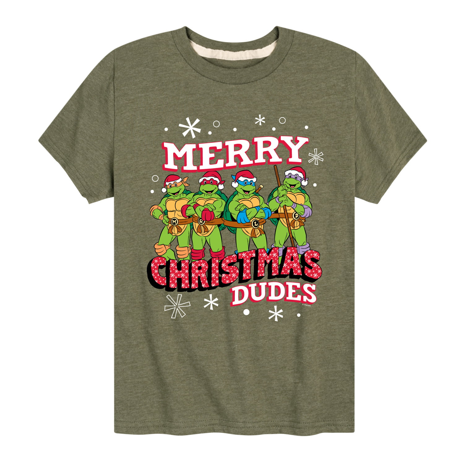 Teenage Muntant Ninja Turtle - Merry Christmas Dude - Toddler And Youth  Short Sleeve Graphic T-Shirt