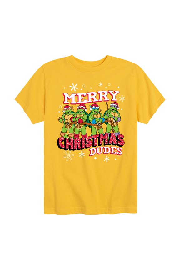 Teenage Muntant Ninja Turtle - Merry Christmas Dude - Toddler And Youth Short Sleeve Graphic T-Shirt