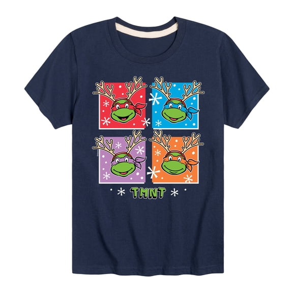 Teenage Muntant Ninja Turtle -  Reindeer Turtles - Toddler And Youth Short Sleeve Graphic T-Shirt