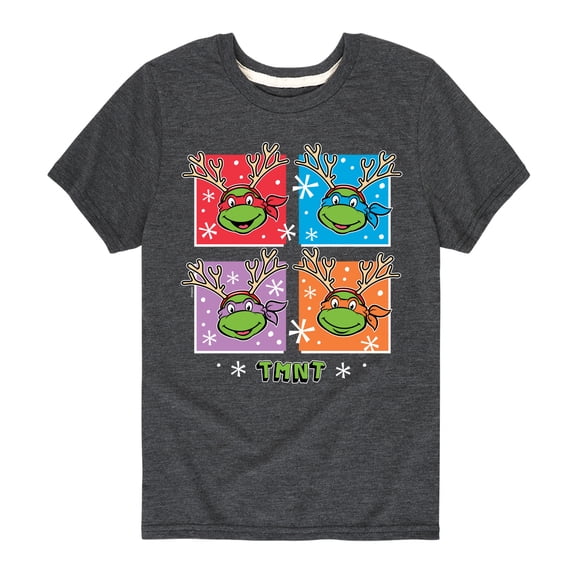Teenage Muntant Ninja Turtle -  Reindeer Turtles - Toddler And Youth Short Sleeve Graphic T-Shirt