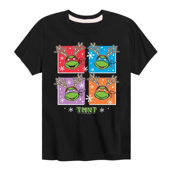 Teenage Muntant Ninja Turtle -  Reindeer Turtles - Toddler And Youth Short Sleeve Graphic T-Shirt