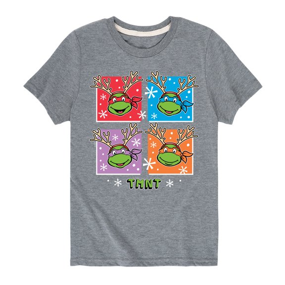 Teenage Muntant Ninja Turtle -  Reindeer Turtles - Toddler And Youth Short Sleeve Graphic T-Shirt