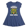 thumbnail image 1 of Teenage Muntant Ninja Turtle - Santas Helpers In A Half Shell - Toddler And Youth Girls Fit And Flare Dress, 1 of 4
