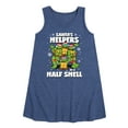 thumbnail image 1 of Teenage Muntant Ninja Turtle - Santas Helpers In A Half Shell - Toddler and Youth Girls A-line Dress, 1 of 5