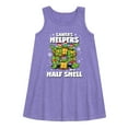 thumbnail image 1 of Teenage Muntant Ninja Turtle - Santas Helpers In A Half Shell - Toddler and Youth Girls A-line Dress, 1 of 4