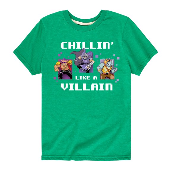 Teenage Muntant Ninja Turtles - Chillin Like A Villain - Toddler And Youth Short Sleeve Graphic T-Shirt