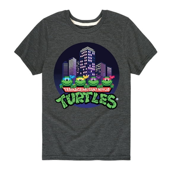 Teenage Muntant Ninja Turtles - City Scape With Turtles - Toddler And Youth Short Sleeve Graphic T-Shirt
