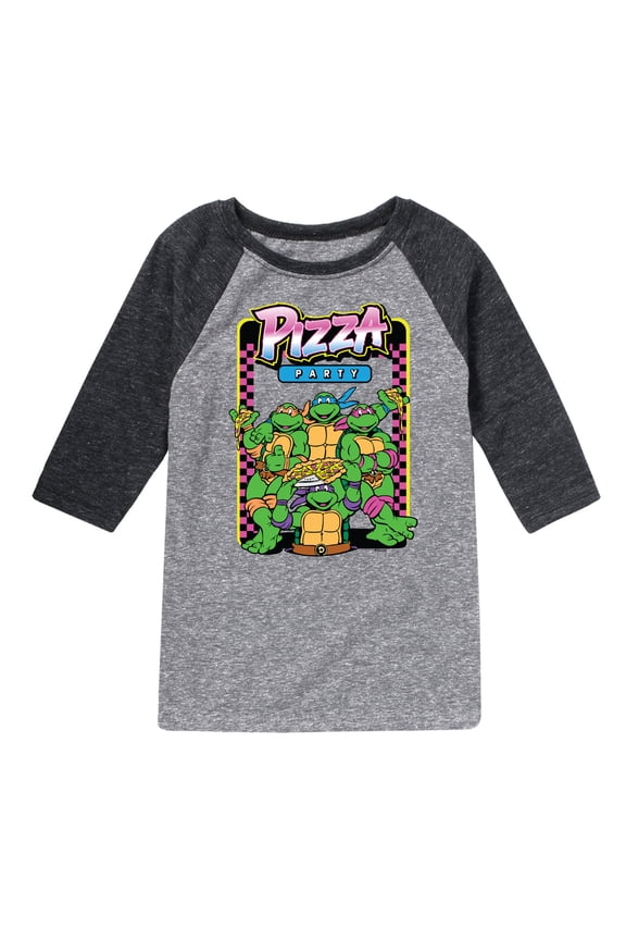 Teenage Muntant Ninja Turtles - Faux Arcade - Toddler And Youth Raglan