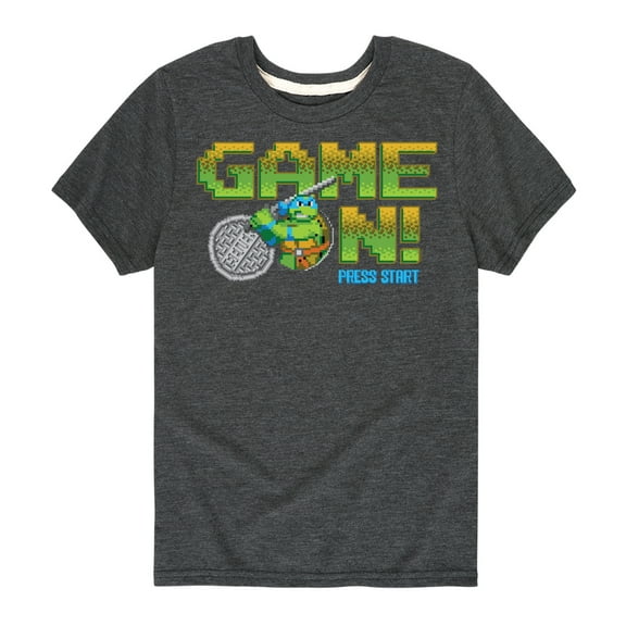 Teenage Muntant Ninja Turtles - Game On Leo - Toddler And Youth Short Sleeve Graphic T-Shirt