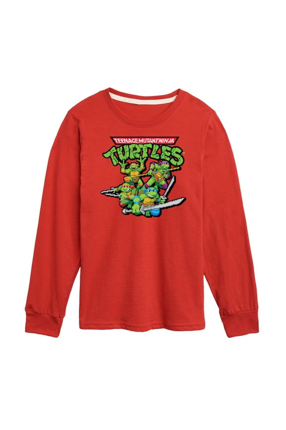 Teenage Muntant Ninja Turtles - Gaming Group And Logo - Toddler And Youth Long Sleeve Graphic T-Shirt