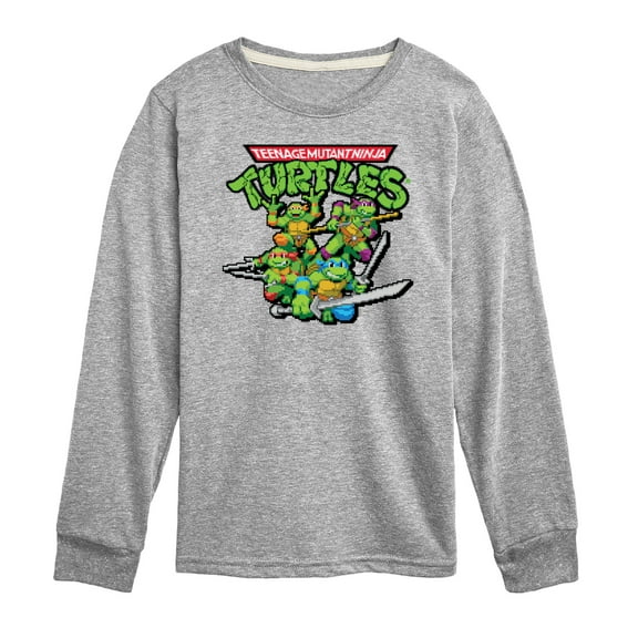 Teenage Muntant Ninja Turtles - Gaming Group And Logo - Toddler And Youth Long Sleeve Graphic T-Shirt