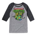thumbnail image 1 of Teenage Muntant Ninja Turtles - Gaming Group And Logo - Toddler And Youth Raglan Graphic T-Shirt, 1 of 5