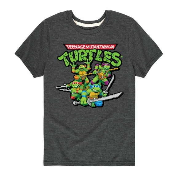 Teenage Muntant Ninja Turtles - Gaming Group And Logo - Toddler And Youth Short Sleeve Graphic T-Shirt