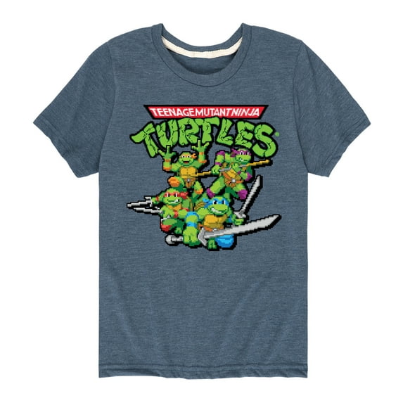 Teenage Muntant Ninja Turtles - Gaming Group And Logo - Toddler And Youth Short Sleeve Graphic T-Shirt
