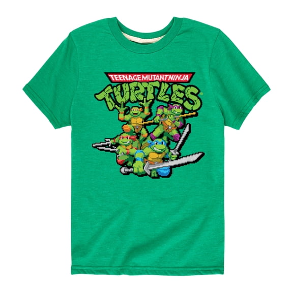 Teenage Muntant Ninja Turtles - Gaming Group And Logo - Toddler And Youth Short Sleeve Graphic T-Shirt