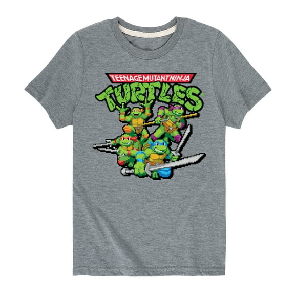 Teenage Muntant Ninja Turtles - Gaming Group And Logo - Toddler And Youth Short Sleeve Graphic T-Shirt