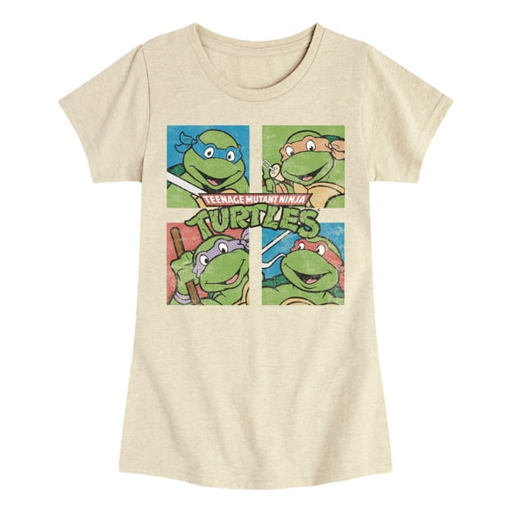 Teenage Muntant Ninja Turtles - Grid - Toddler And Youth Girls Fitted Short Sleeve Graphic T-Shirt