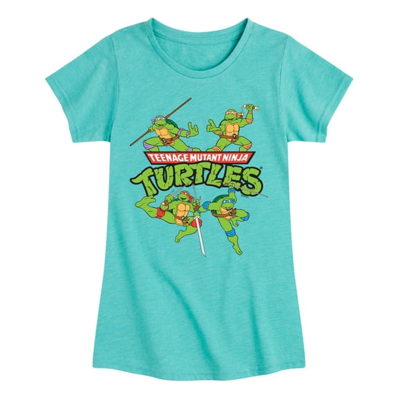 Teenage Muntant Ninja Turtles - Group - Toddler And Youth Girls Fitted Short Sleeve Graphic T-Shirt
