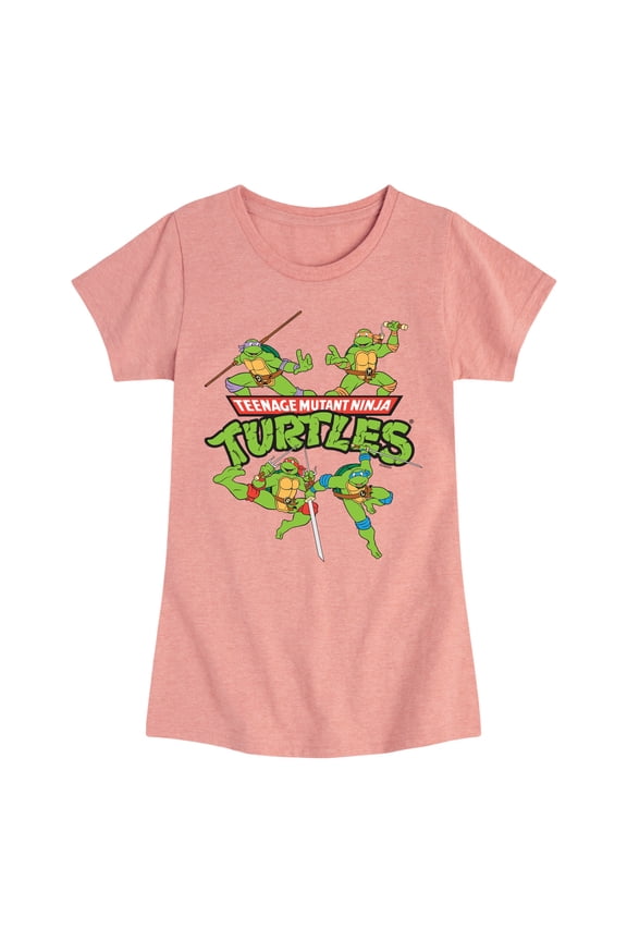 Teenage Muntant Ninja Turtles - Group - Toddler And Youth Girls Fitted Short Sleeve Graphic T-Shirt